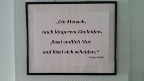 Schild mit einem Spruch